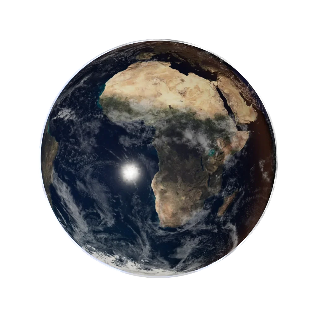 Earth rendered by the AstroPrecise model